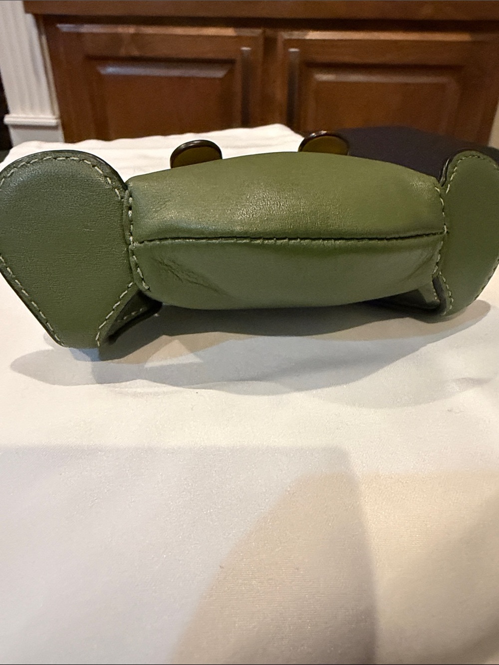 Coach Green leather Froggy Coin Case - Picture 7 of 12